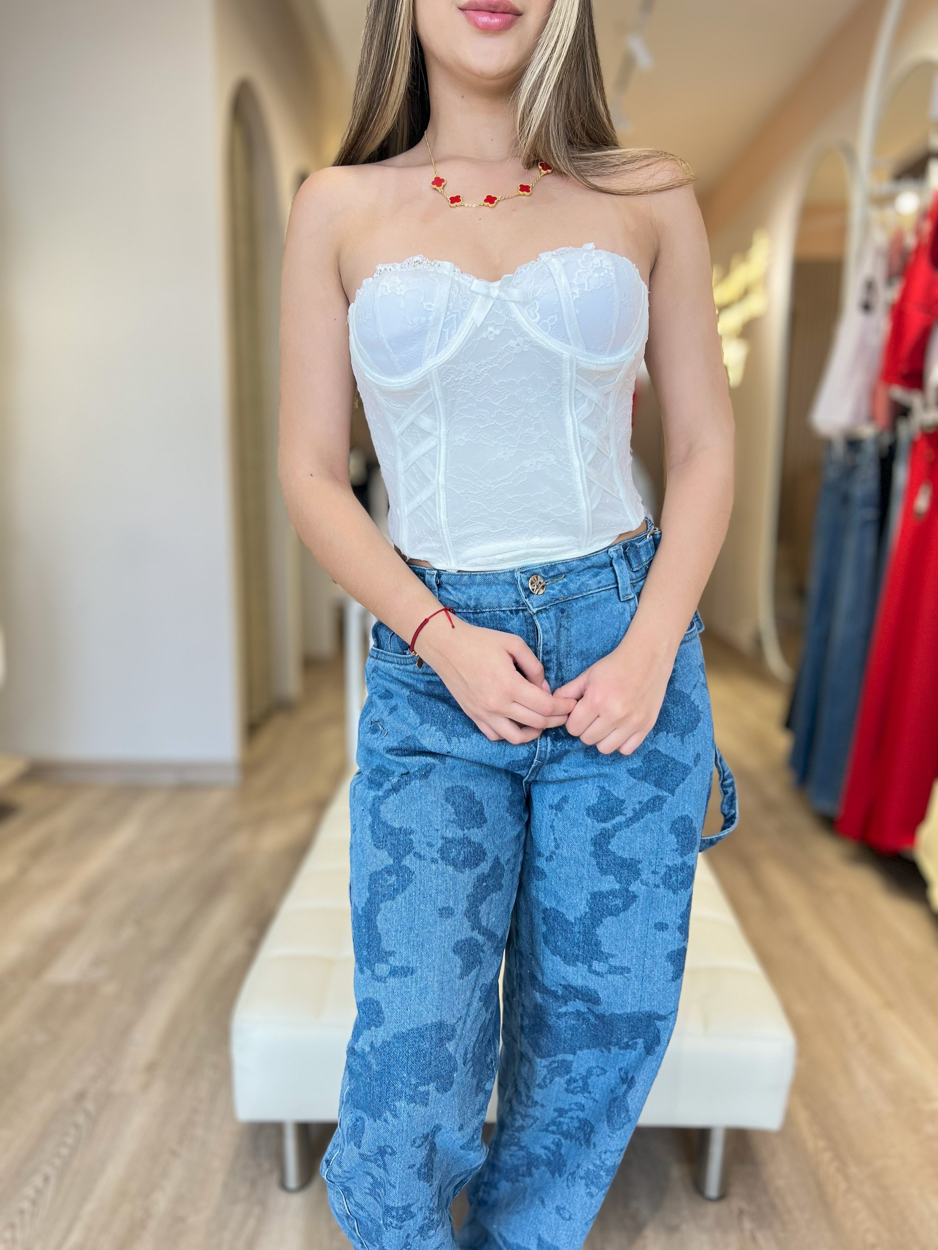 Glamour Denim Corset