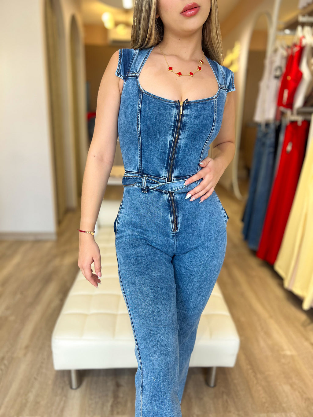 Enterizo Denim Ajustado