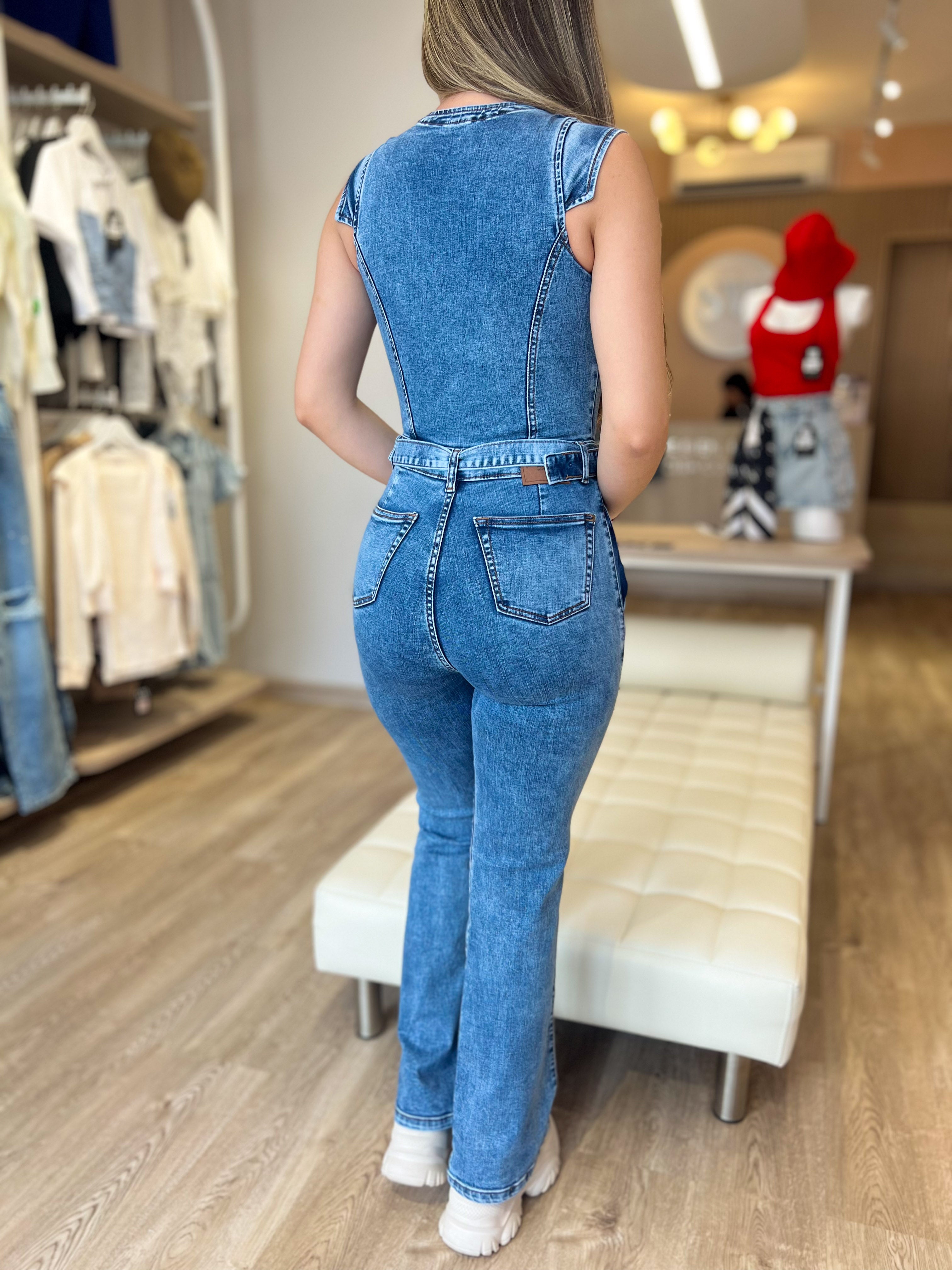 Enterizo Denim Ajustado