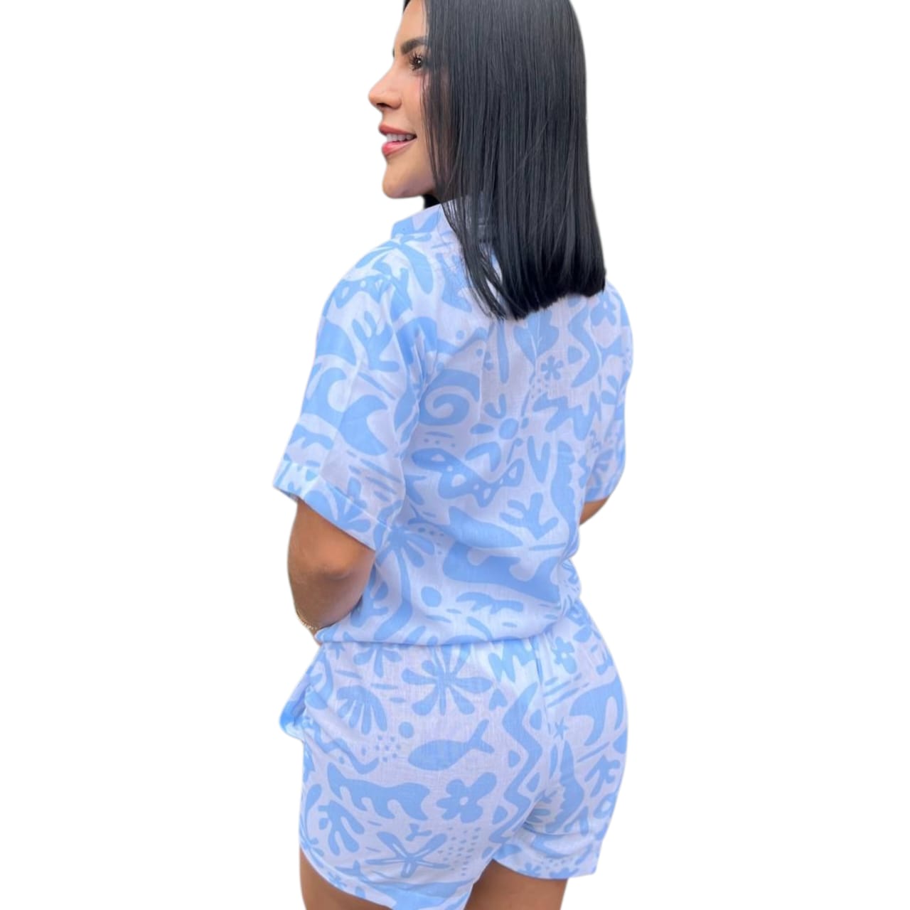 Conjunto estampado corto